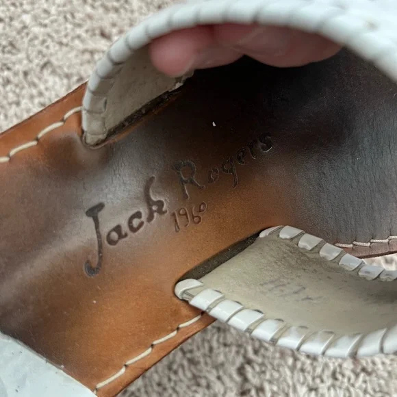 Jack Rogers White and Brown Sandals - Picture 14 of 16